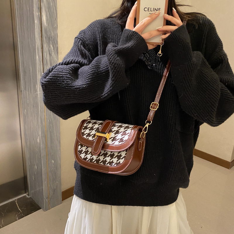 Checked Houndstooth Women's Commuter Bag