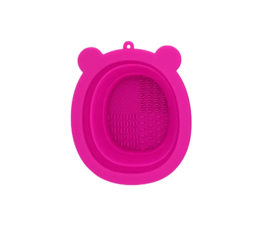 Silicone Makeup Brush Cleaning Bowl and Scrubber (1PC)