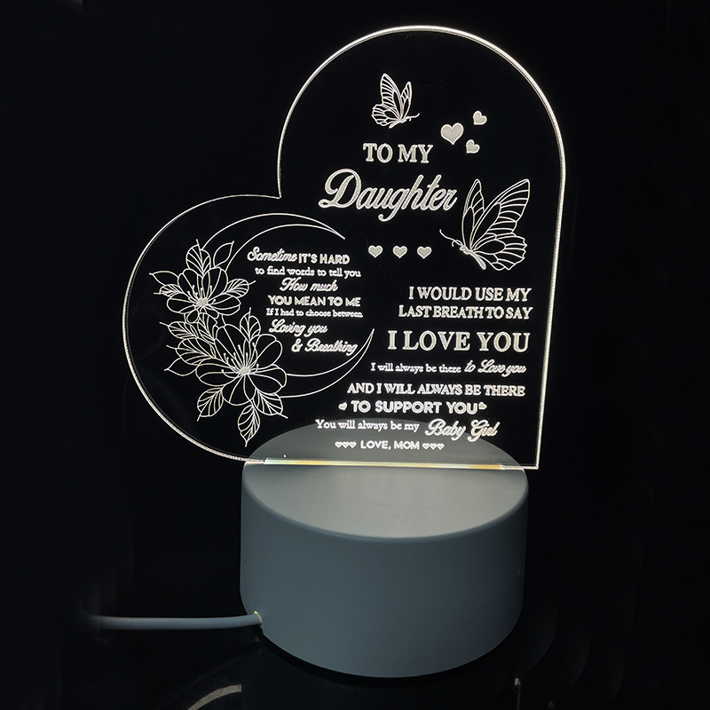 Night Light with Acrylic Engraving