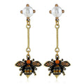 Little Bee Tassel Earrings with Pearl Accents