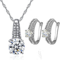 Korean Style Jewelry Set: Bride Necklace and Earrings