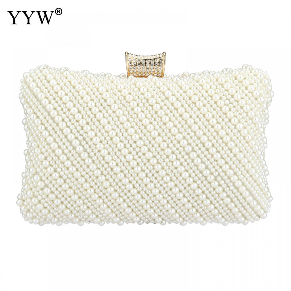 Elegant Pearl Evening Bag for Women - Bridal Clutch