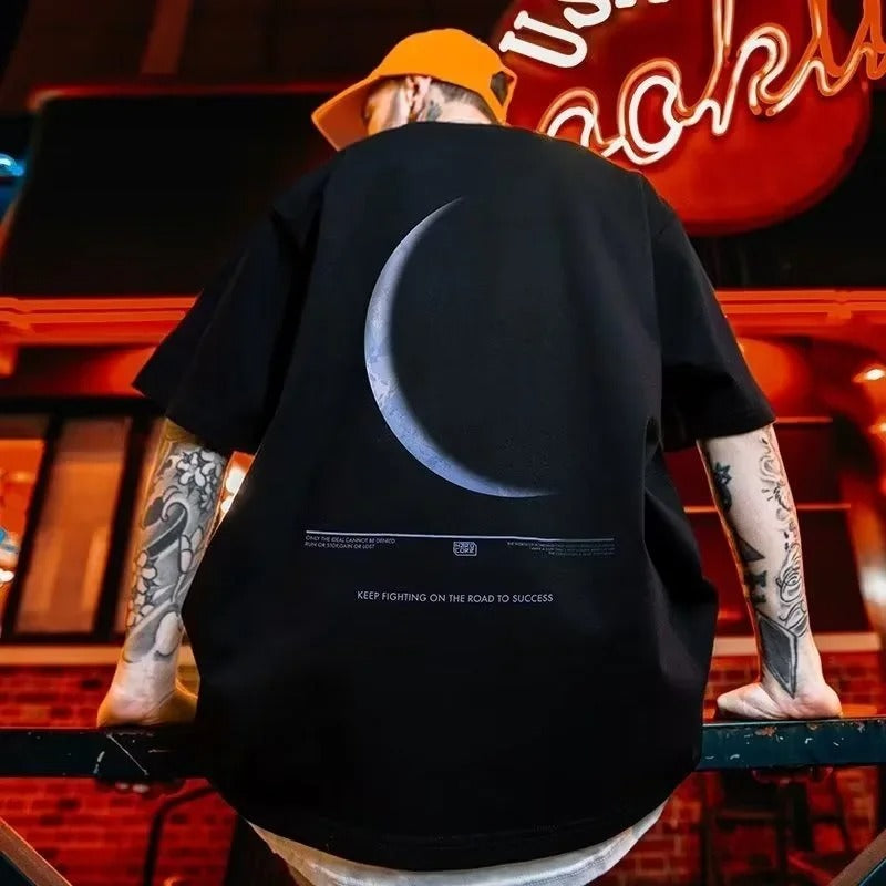 Funny Graphic Oversized Men's T-Shirt - Hip Hop Y2K Style