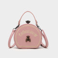 Chic Crossbody Bag with Embroidery and Bee Design