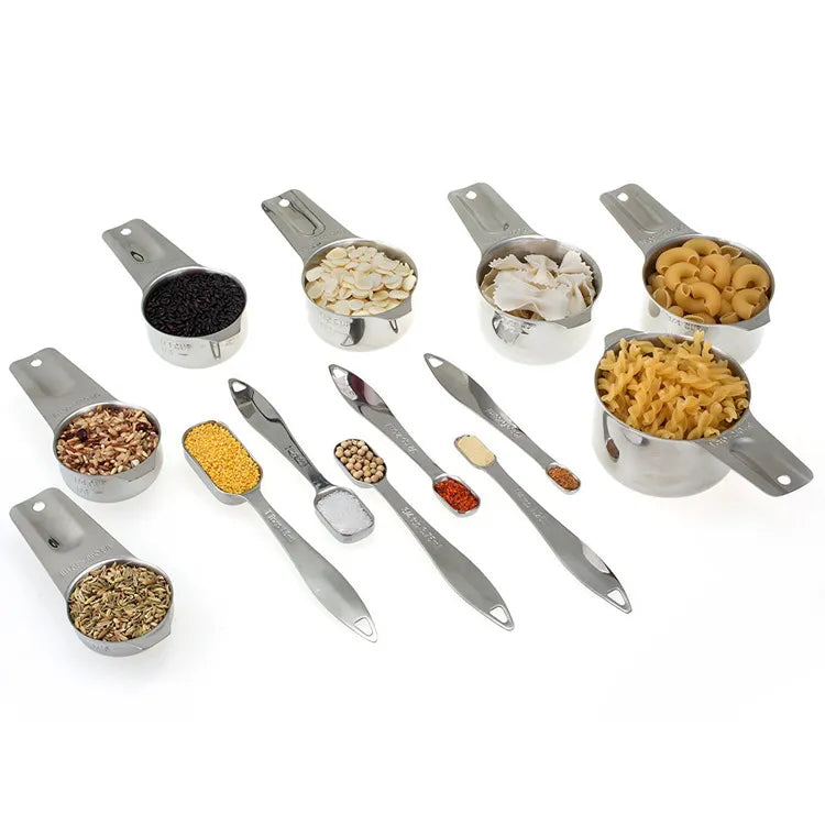 13-Piece Stainless Steel Measuring Cup & Spoon Set