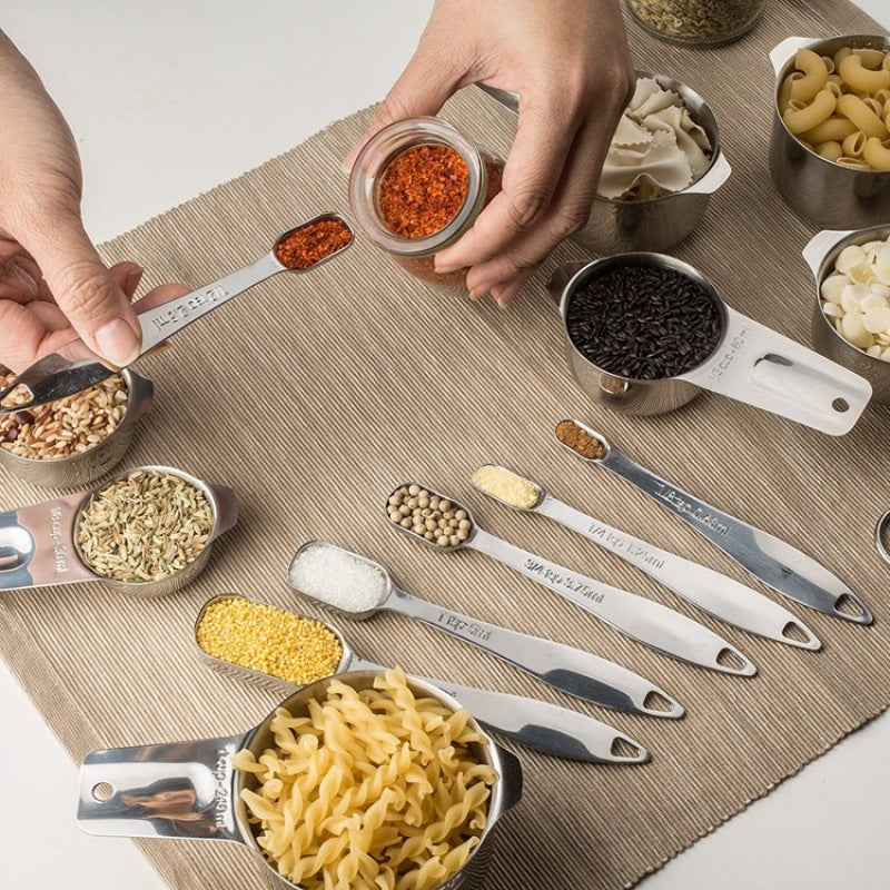 13-Piece Stainless Steel Measuring Cup & Spoon Set