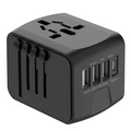 Universal Multifunctional Travel Charger with 3 USB & Type-C Ports – Worldwide Plug Adapter
