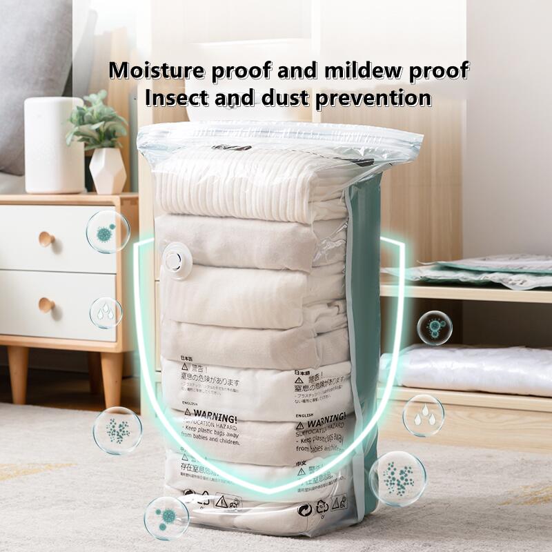 Large No Pump Vacuum Compression Storage Bag for Clothes
