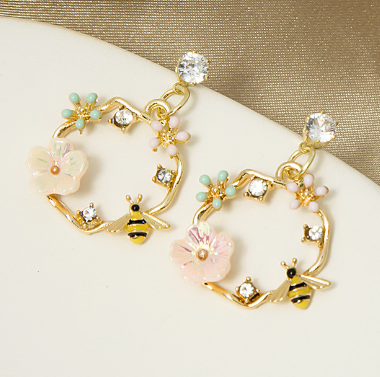 Drip Animal Hoop Earrings and Necklace Set