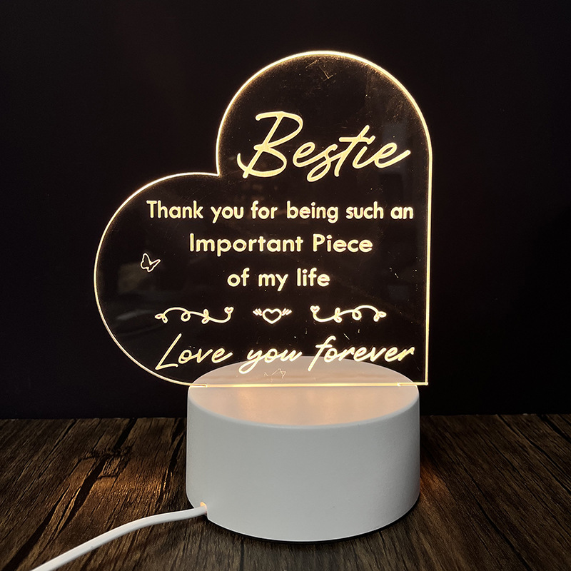 Night Light with Acrylic Engraving