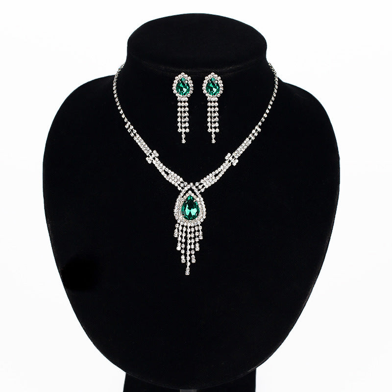 Korean Style Bride Necklace Jewelry Set