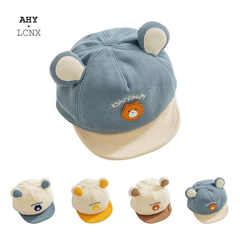 Cotton Baby Cap with Cute Bear Ears for Kids