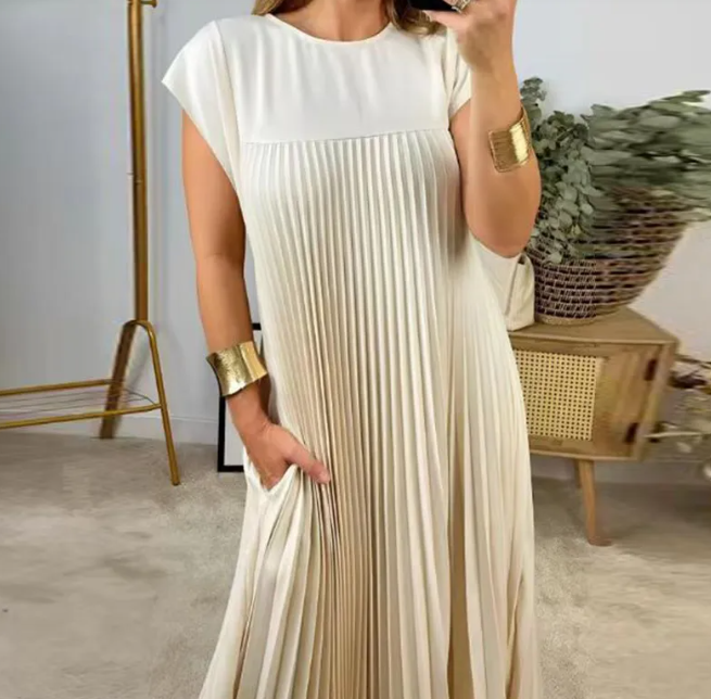Women's Loose Fit Solid Color Dress