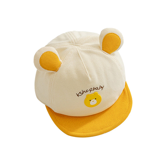 Cotton Baby Cap with Cute Bear Ears for Kids