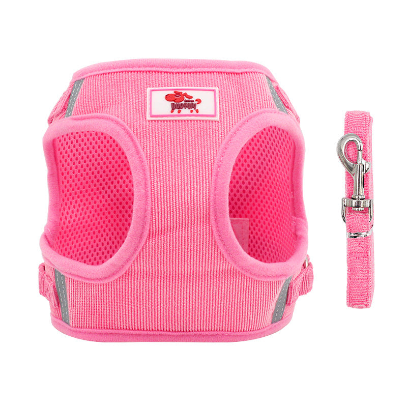 Reflective Dog Leash with Vest Attachment