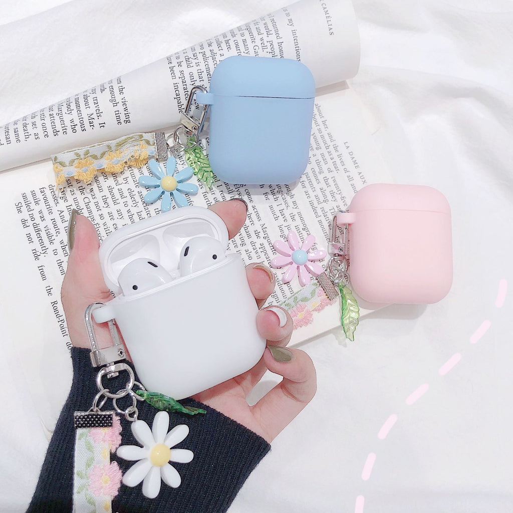 Liquid Silicone Floral AirPods Case for Wireless Earbuds