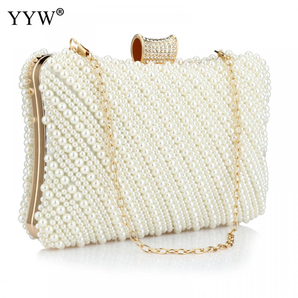 Elegant Pearl Evening Bag for Women - Bridal Clutch