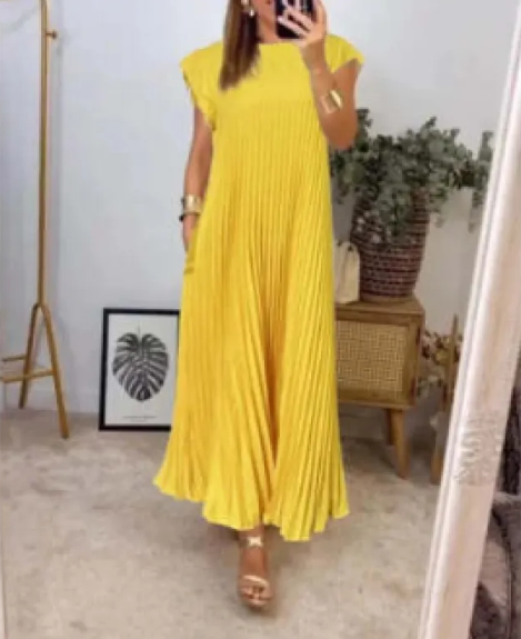 Women's Loose Fit Solid Color Dress