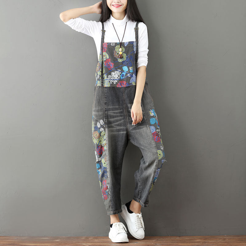 Vintage-Style Patchwork Jeans for Women