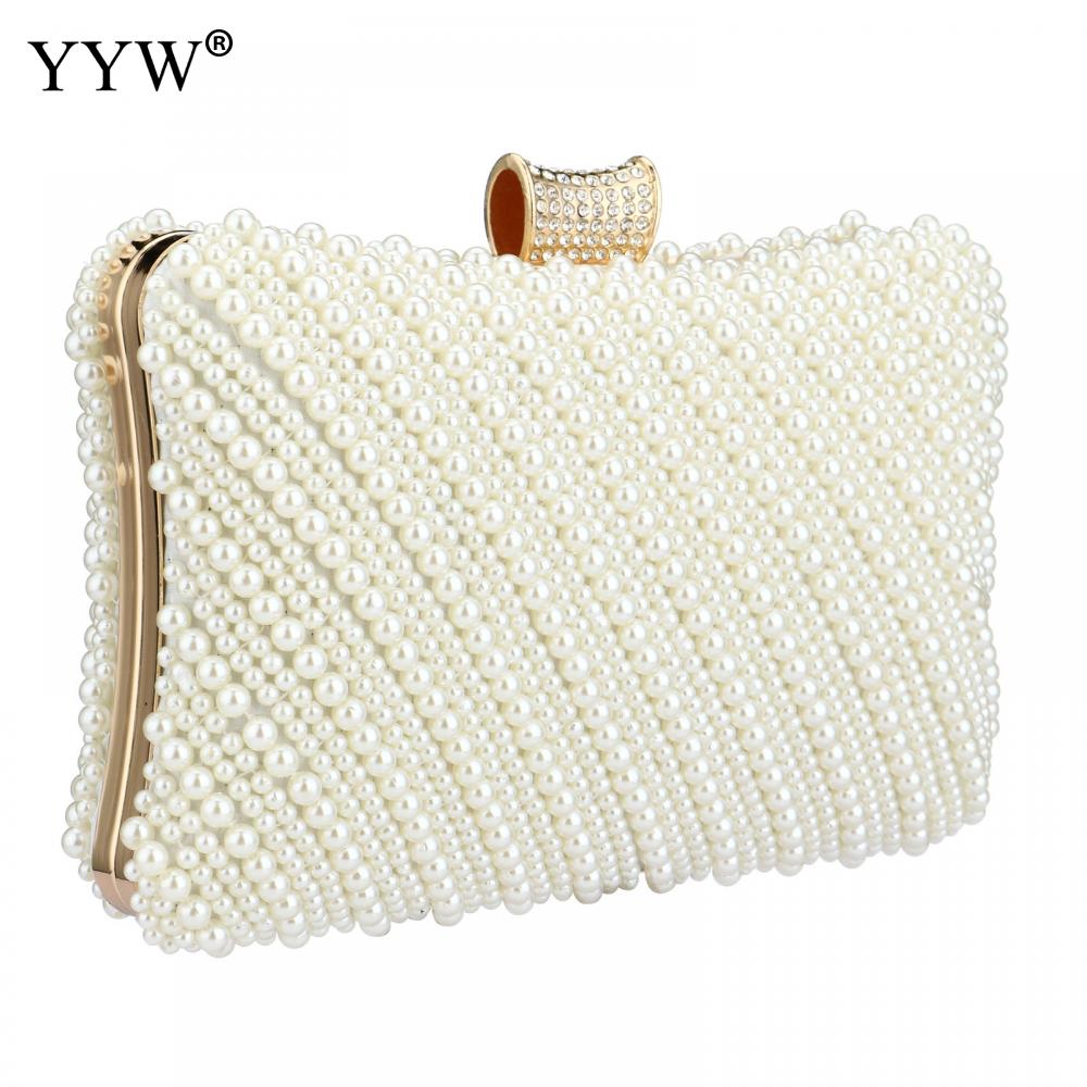 Elegant Pearl Evening Bag for Women - Bridal Clutch