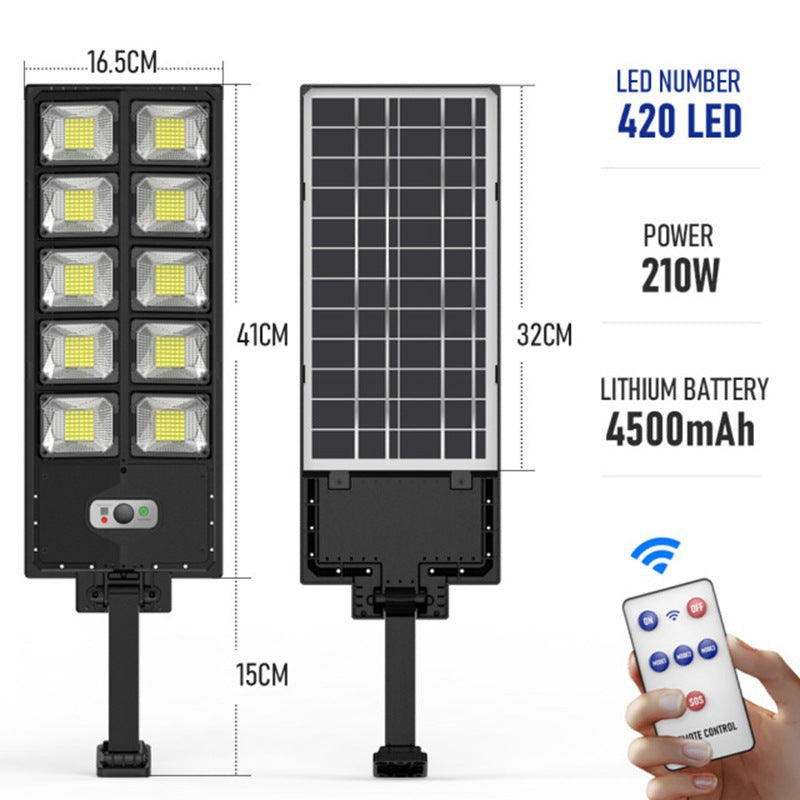 Solar-Powered Integrated Outdoor Sensor Garden Light
