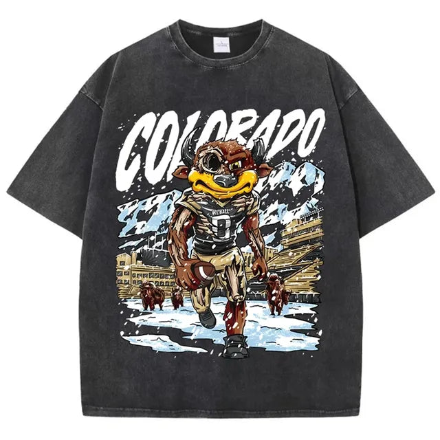 Vintage Style Oversized Skeleton Graphic T-Shirt