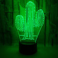 3D Acrylic Cactus Night Light with Glow Effect