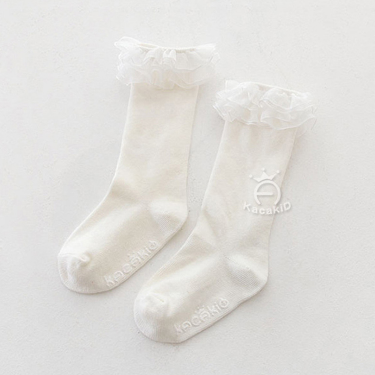 Non-Slip Baby Socks, Lace Ankle Socks for Kids