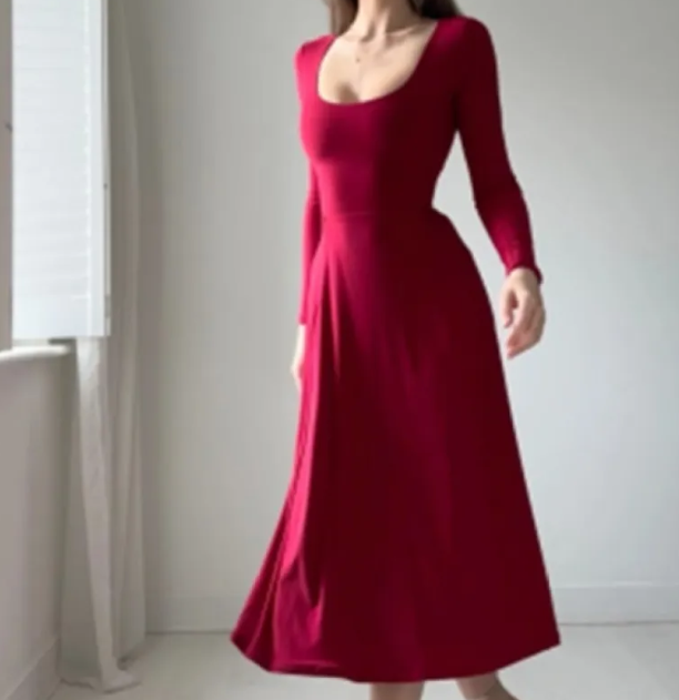 Women's Elegant Long Sleeve Dress