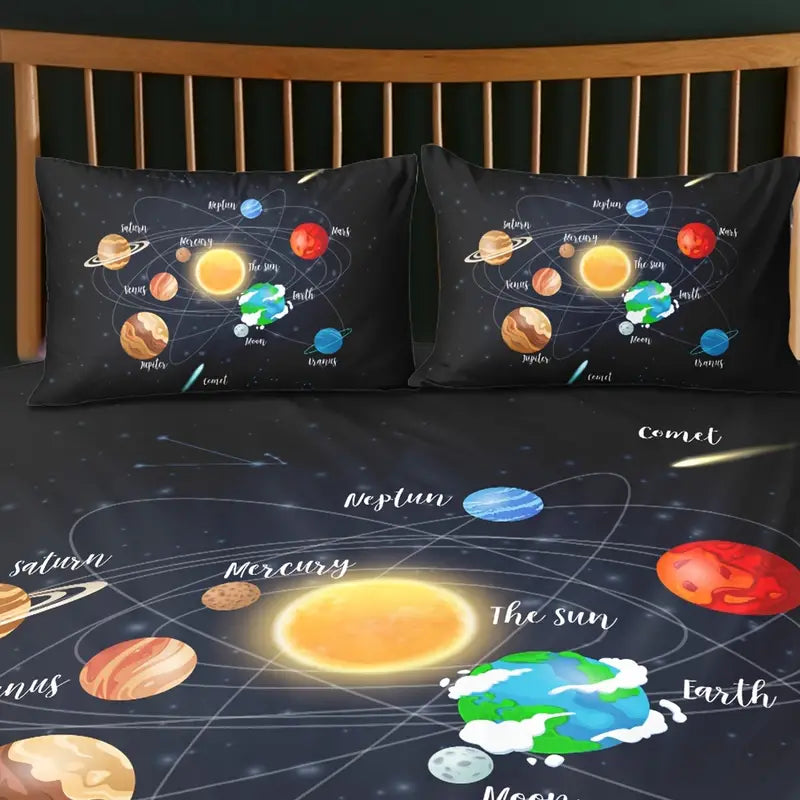 Solar System Galaxy Duvet Cover Set (3-Piece)