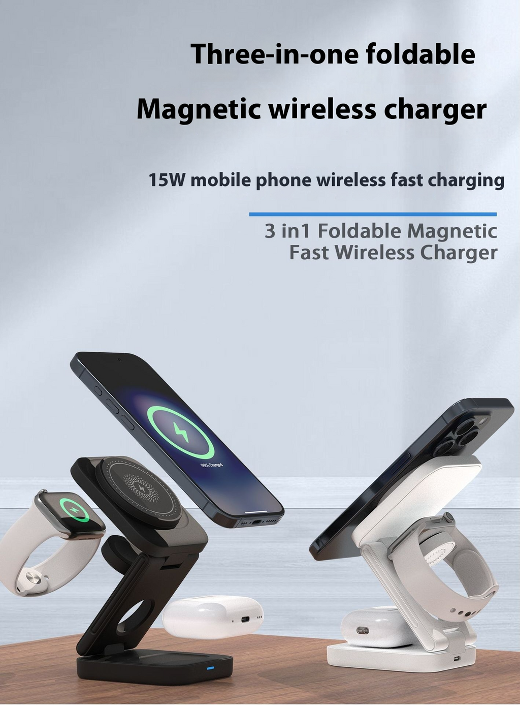 3-in-1 Foldable Wireless Charger