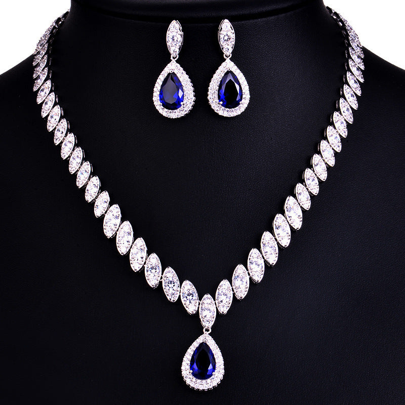 Bridal Jewelry Set - Korean Style Necklace and Earrings