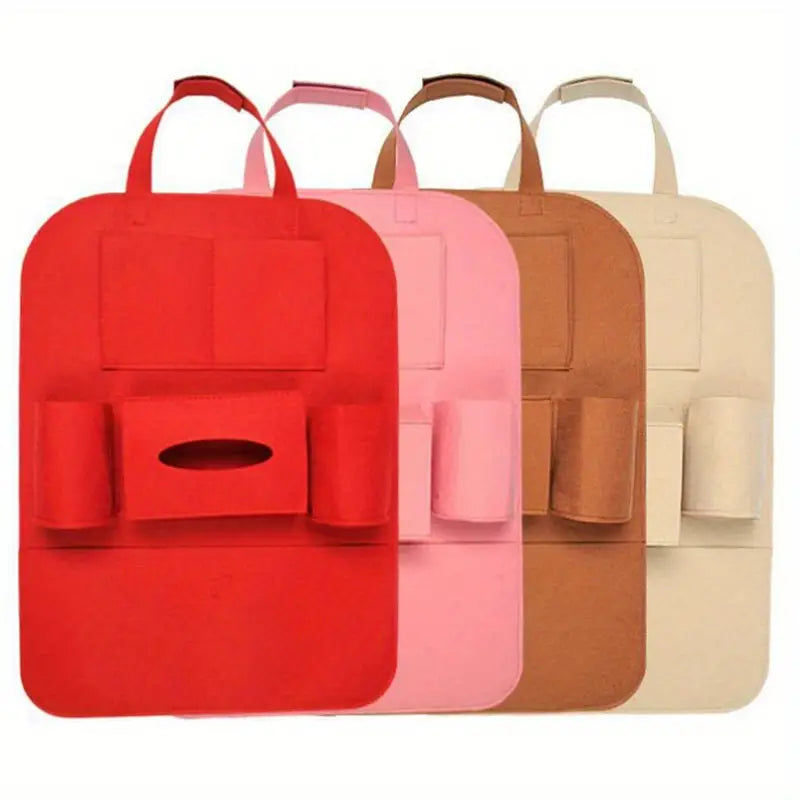 Felt Car Storage Bag - Rear Seat Organizer (1pc)