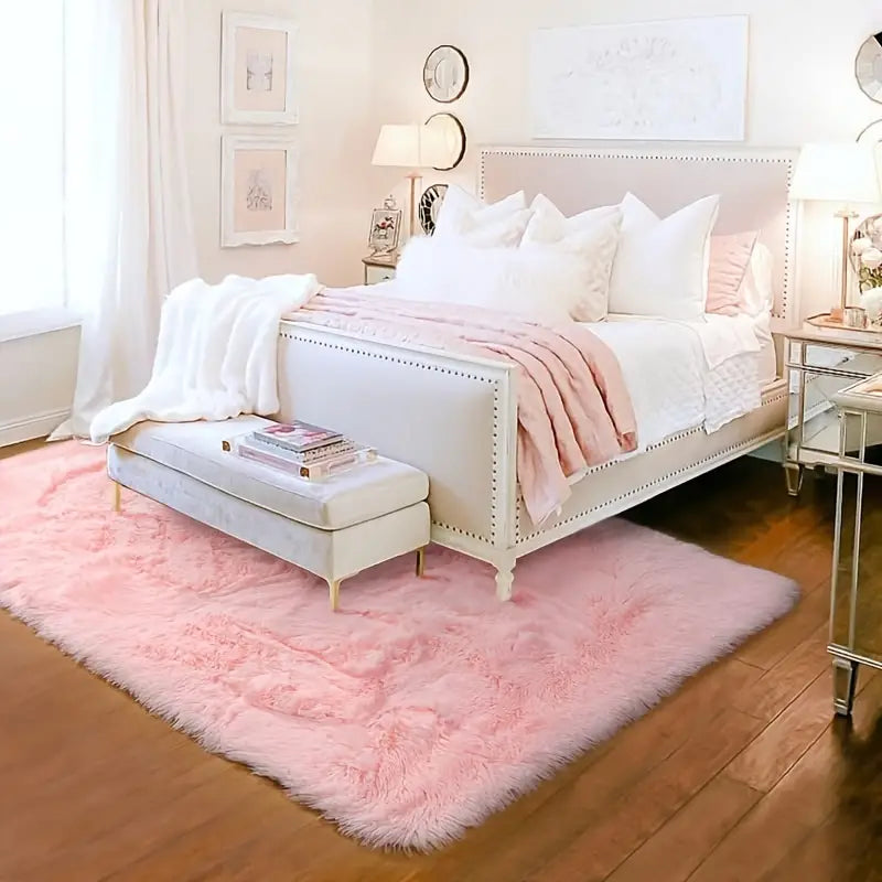 Shaggy Area Rug for Modern Bedroom Decor
