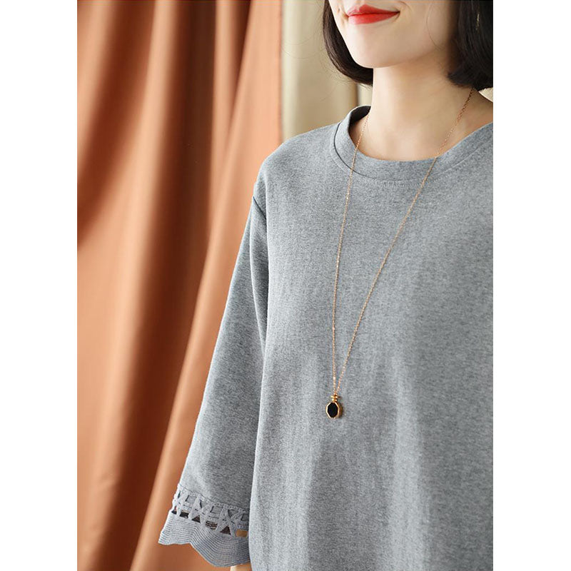 Oversized Women's Spring Summer Hollow Out T-Shirt