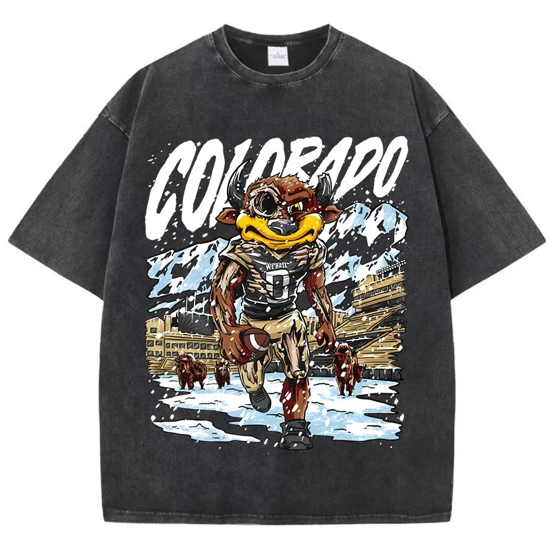 Vintage Style Oversized Skeleton Graphic T-Shirt