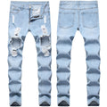 Light Blue Ripped Jeans for Men